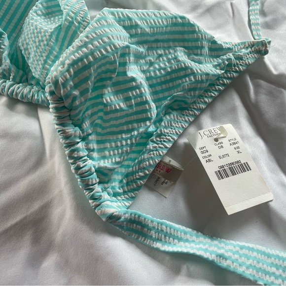 J.Crew Factory blue seersucker bikini NWT - Picture 2 of 5